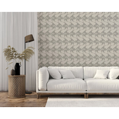Angel Fish - Taupe Wallpaper