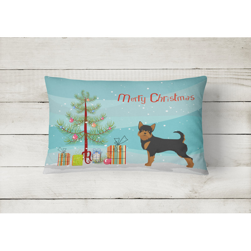  Coussin intérieur / extérieur, Chorkie noir et brun clair