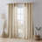 Light Filtering Linen Textured Polyester Semi-Sheer Grommet Curtain Pair (Set of 2)-622967887-622967881