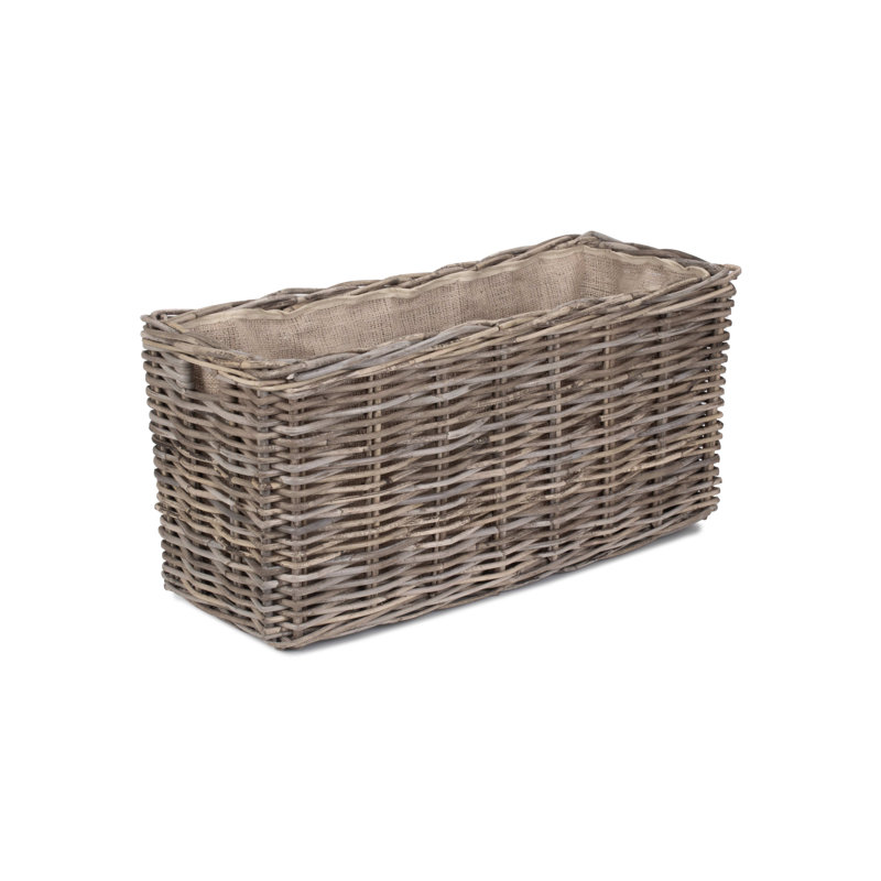Rattan Under Bench Basket with Lining