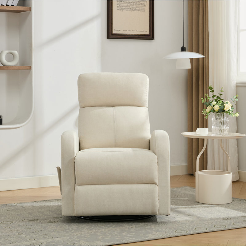 Fauteuil inclinable et oscillant pivotant Gardin, Beige clair