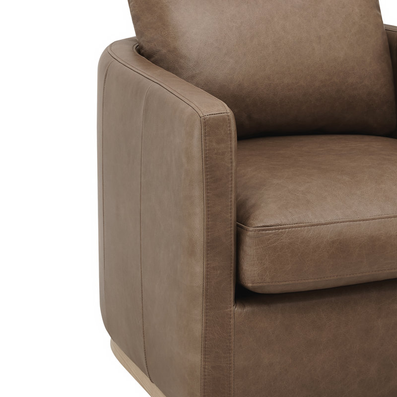 Fauteuil pivotant rembourré avec repose-pieds Bobbi