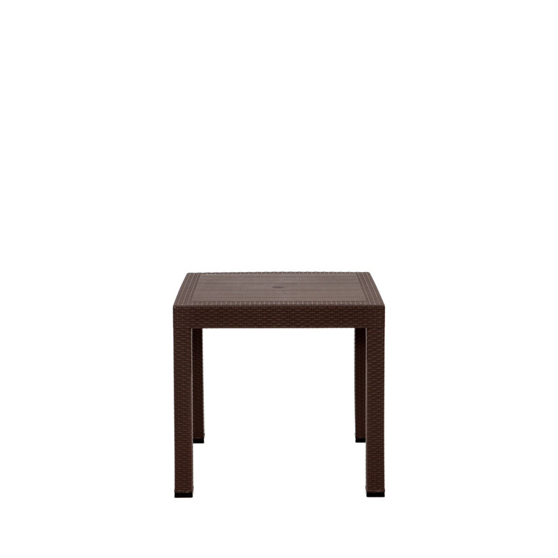 Cardamom 4 - Person Patio Dining Set with Rectangular Table, Black