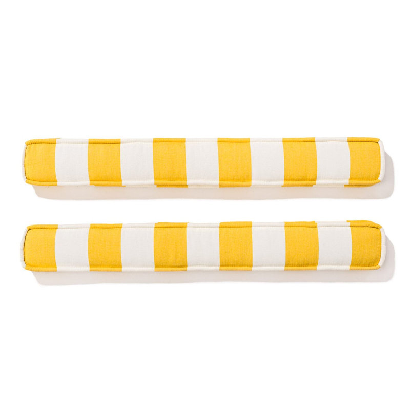 Waterhouse Outdoor Lounge Chair Cushion, Yellow Striped