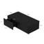 Table basse, l 47,2 po x P 23,6 po x H 14,2 po, panneau de fibres à densité moyenne, 1 pièce, noir, tiroir de rangement