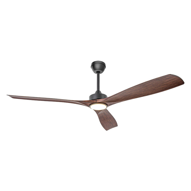 Ventilateur de plafond 3 pales SkyFan Rigel, Bois foncé
