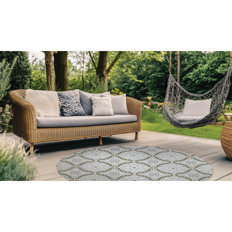 Aleah Outdoor Rug, Round 5'
