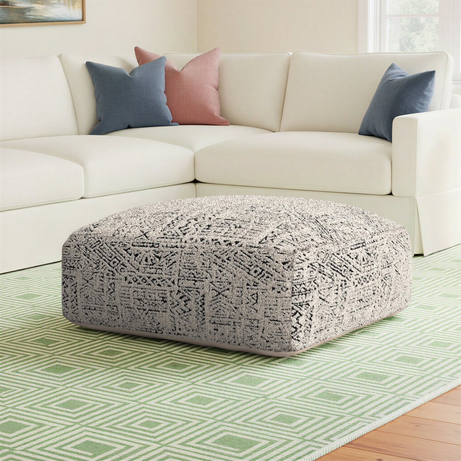 Rocchetto Upholstered Pouf