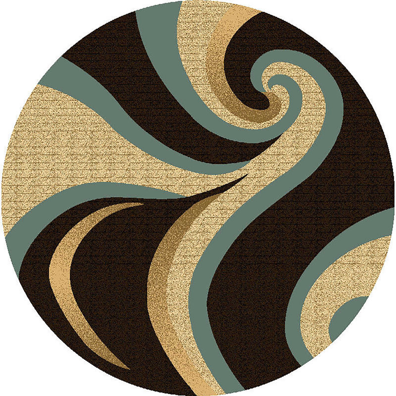 Ena Performance Abstract Indoor Rug, Round 7'
