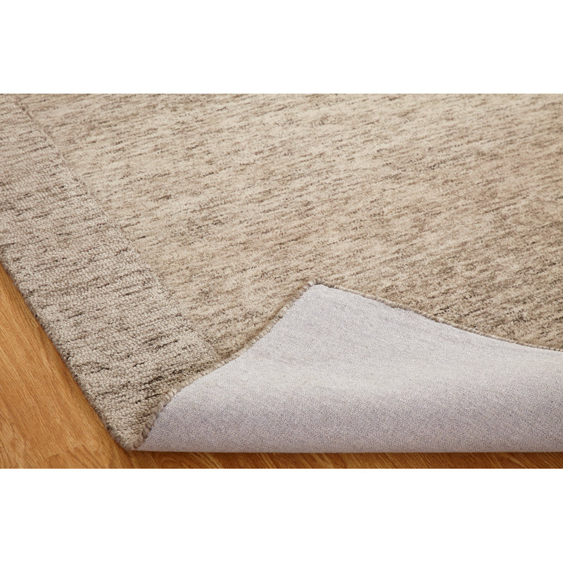 Hand-Tufted Wool Brown Area Rug, Rectangle 8'6" x 11'6"