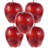 5Pcs Artificial Red Delicious Apples Decors Lifelike Fake Red Delicious Apples