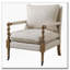 Chaise d'appoint en bois avec coussins moelleux et roulettes