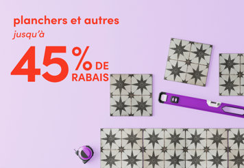 Flooring, hardware, and more up to 45% off.