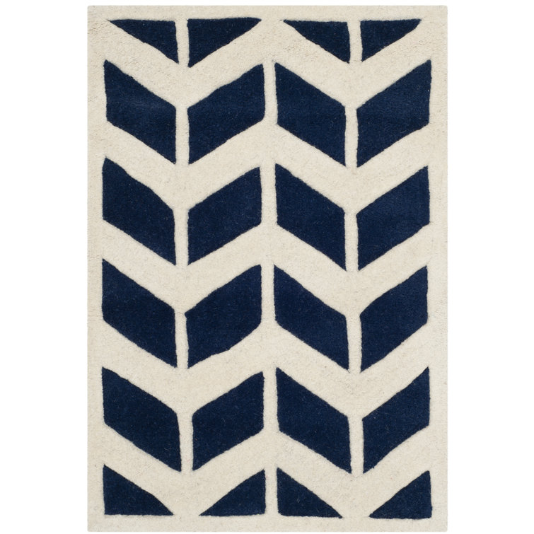 Deedie Hand Tufted Wool Geometric Rug