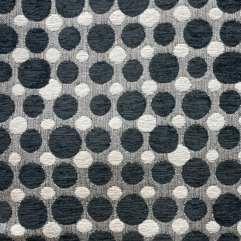 Coussin Plutus Majestic Orb, Noir / pois blancs, H 12 po x l 20 po, Rectangulaire
