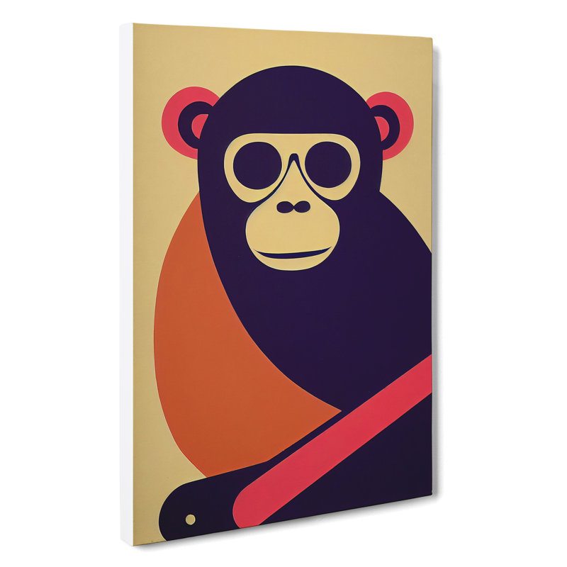 Abstract Monkey Art No.5 - Wrapped Canvas, 76cm H x 50cm W x 3cm D
