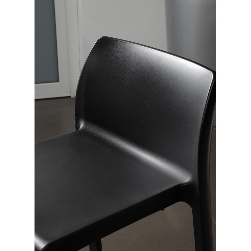 Plain Outdoor 30" Patio Bar Stool, BLACK
