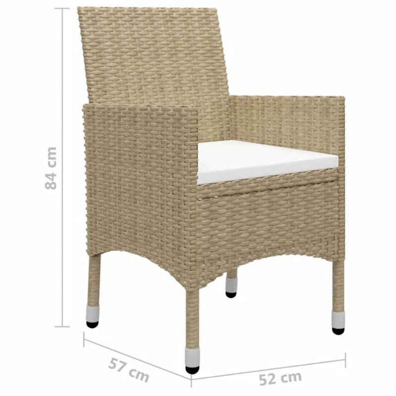  Ensemble de salle à manger beige, blanc crème, Beige