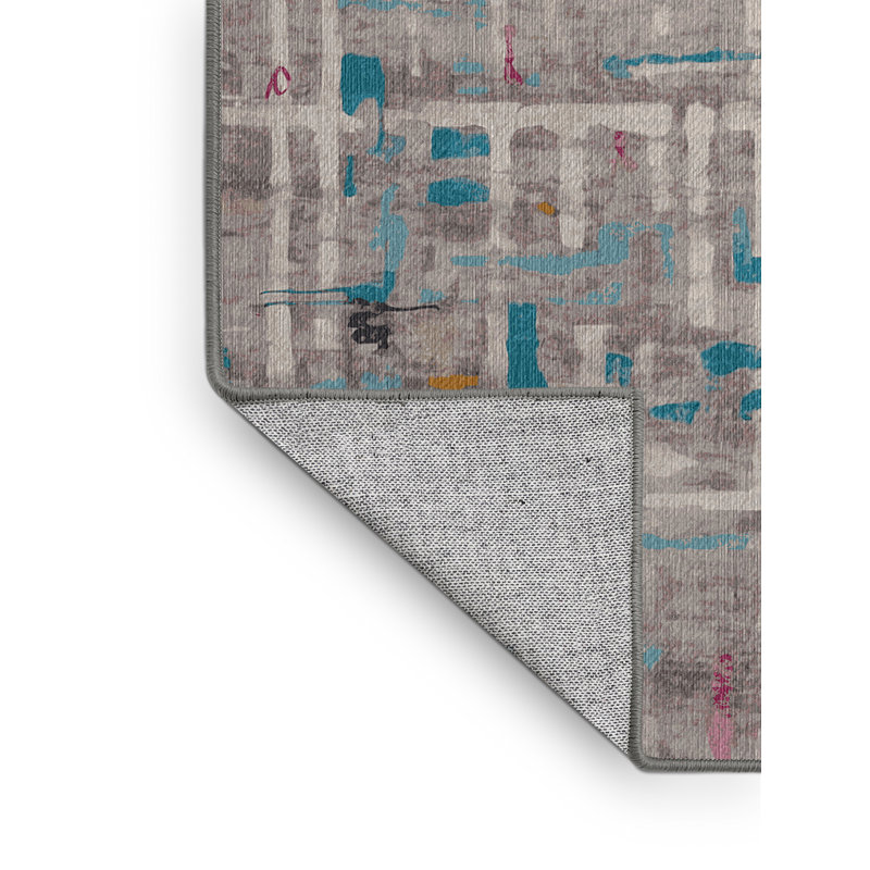 Tapis gris lavable à la machine, Rectangle 8 pi x 12 pi
