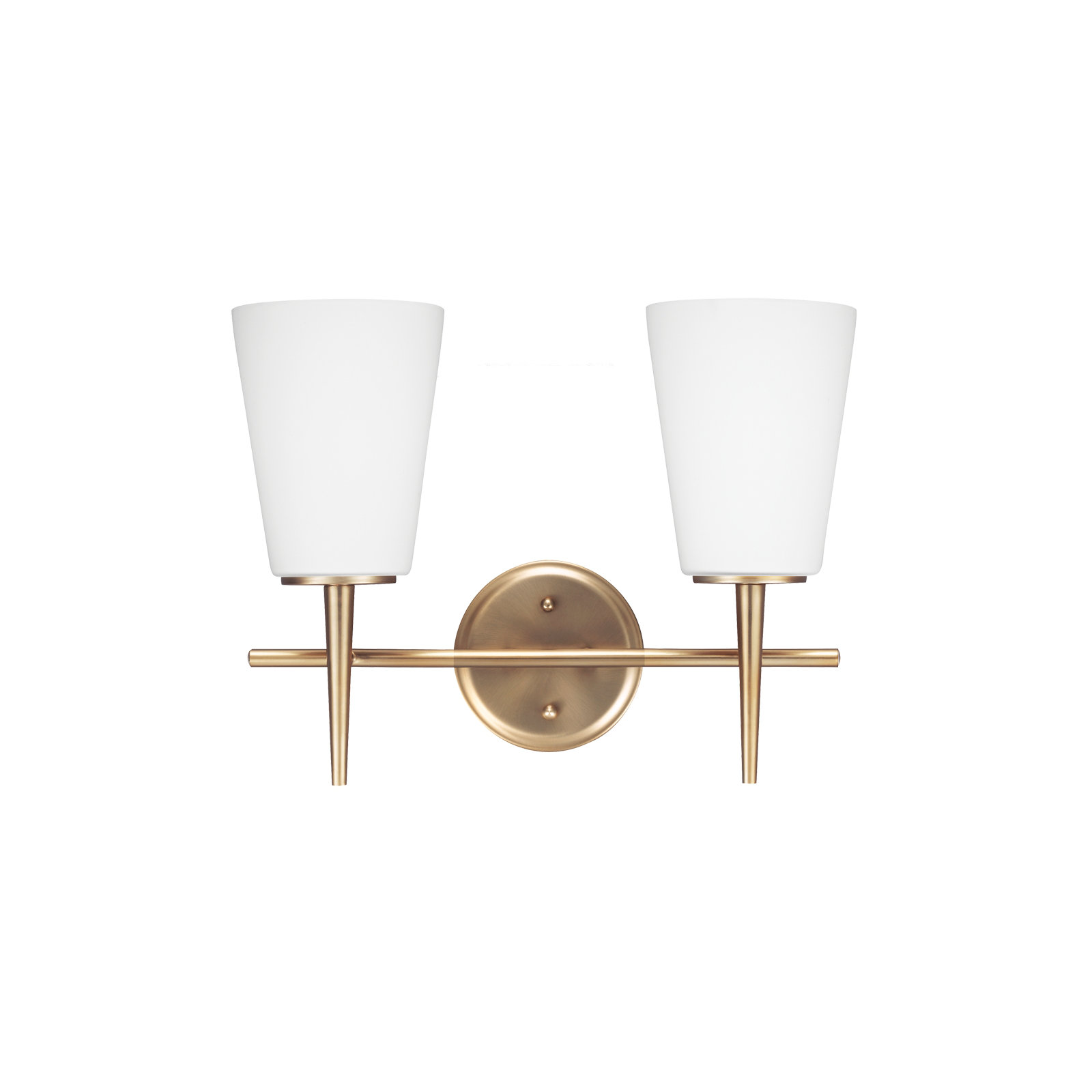 Erlandson 2 Light Dimmable Vanity Light, 100W A19 Medium, Satin Bronze