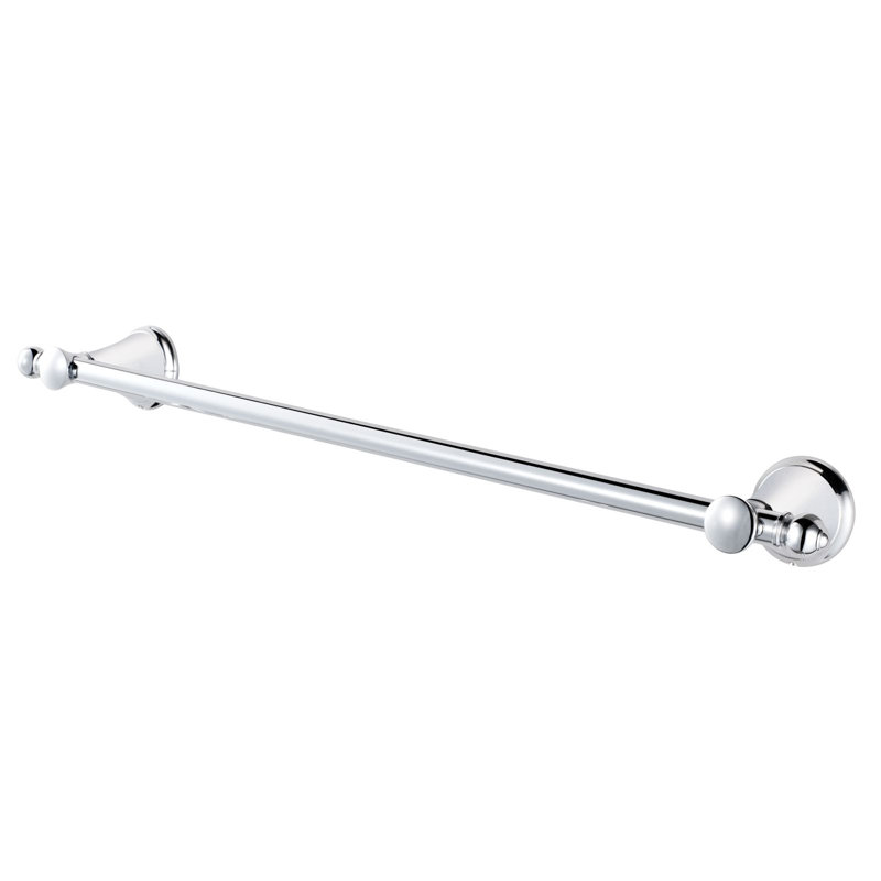 Saxton 18" Wall Mounted Towel Bar, Polished Chrome