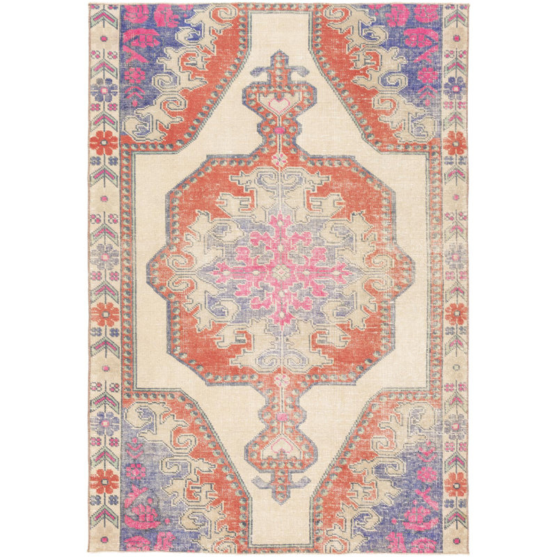 Antique One Of A Kind One-of-a-Kind 4'4" X 6'2" Hand Knotted Area Rug