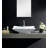 Modern Ceramic Rectangular Vessel Bathroom Sink with Overflow