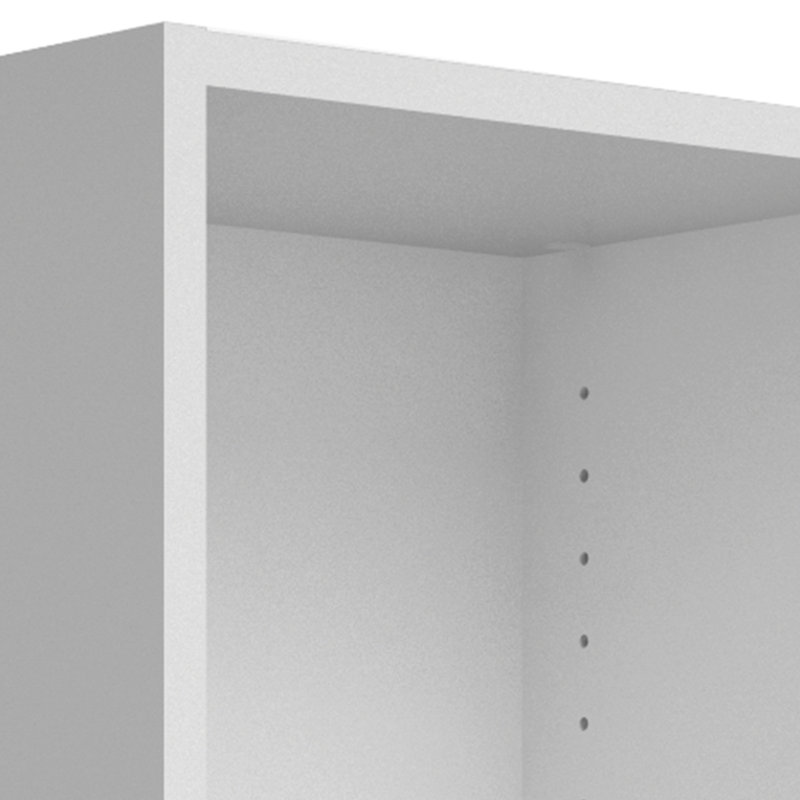 Basic Display Cabinet, White/Oak Wood