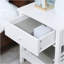 Table de bout, table d'appoint à 2 niveaux avec tiroir et tablette de rangement, table d'appoint moderne pour chambre à coucher, salon, blanc-131263165