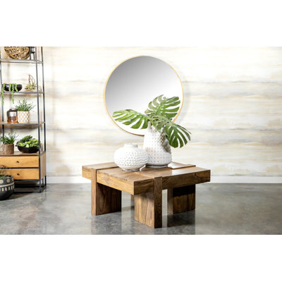 Table basse carrée en bois massif Silloth