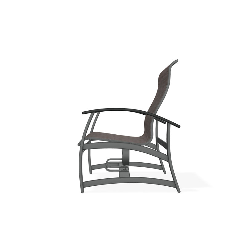 Belle Isle Outdoor Lounge Chair, Graphite, Destiny Steel