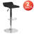 Amp Contemporary Vinyl Adjustable Height Barstool with Quilted Wave Seat-1444476988