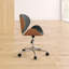 Chaise de bureau en similicuir avec base en chrome Bradford-33072939