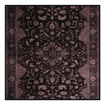 Machine Washable Tabriz Black Area Rug