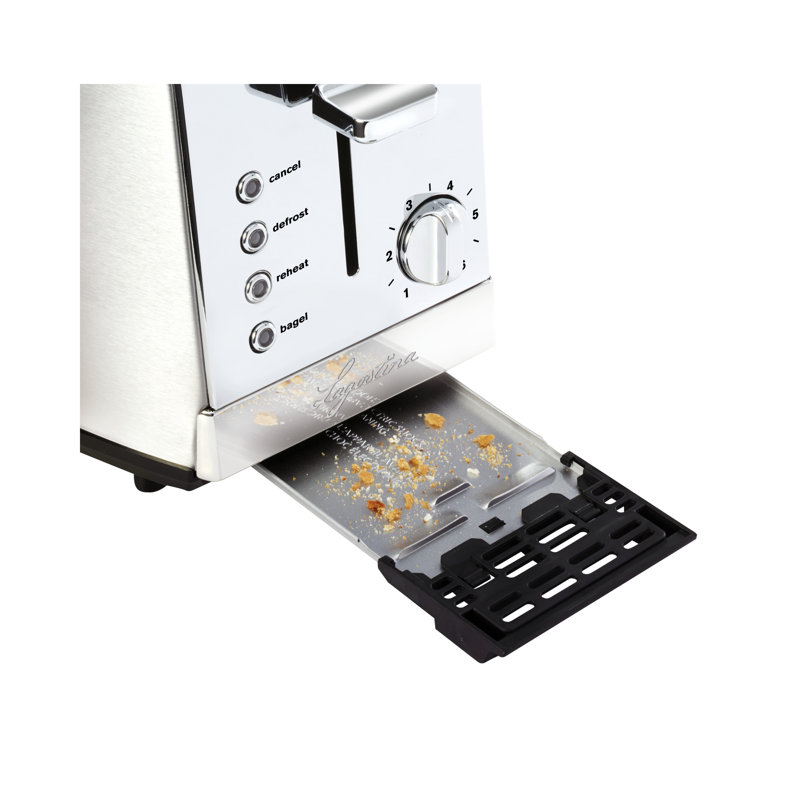 Stainless Steel 2-Slice Toaster with Wide Slots and Browning Control