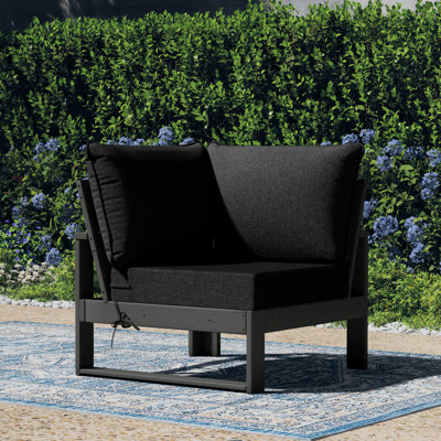 Chaise de coin de patio à assise profonde avec cadre