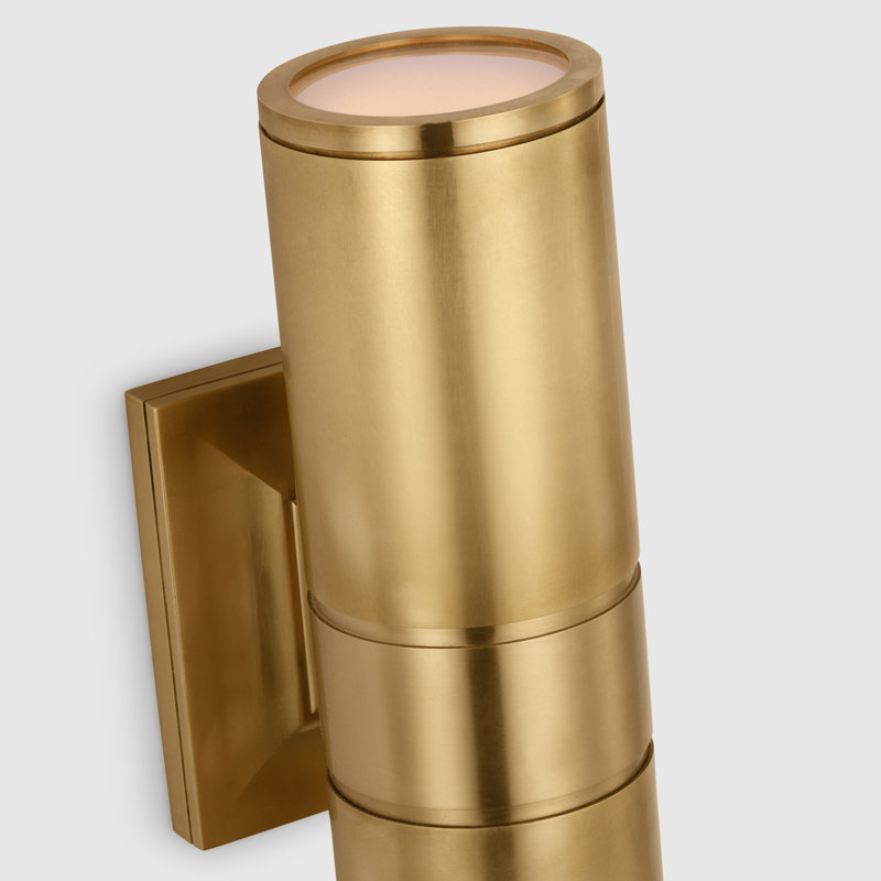 Provo - Light LED Outdoor Armed Sconce, Polished Nickel, 14" H x 4.5" W x 5.75" D, Polished Nickel