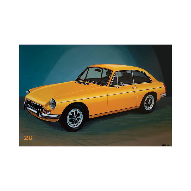 MGB GT 1966 by Paul Meijering - Wrapped Canvas Gallery-Wrapped Canvas Giclée