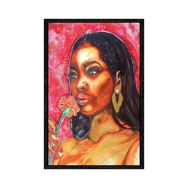 Desire 1 Piece Painting on Canvas, 66.04cm H x 45.72cm W x 3.81cm D, Black Framed