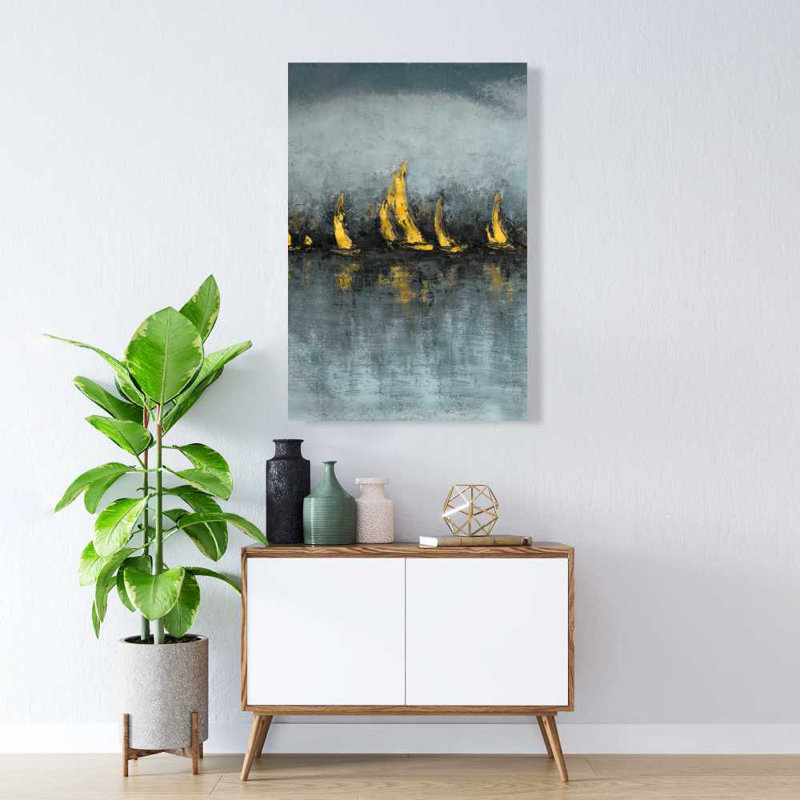 «Set Sail» - Décoration de chambre en toile marine pour la maison, H 36 po x l 24 po