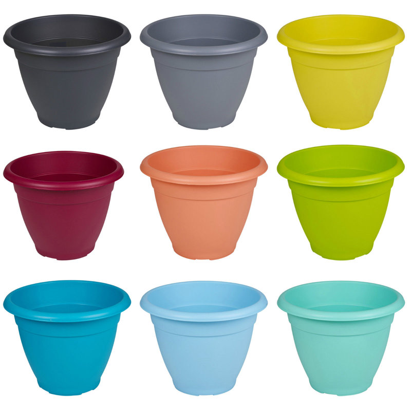 Sam Pot Planter, Black, 26cm H x 35cm W x 35cm D