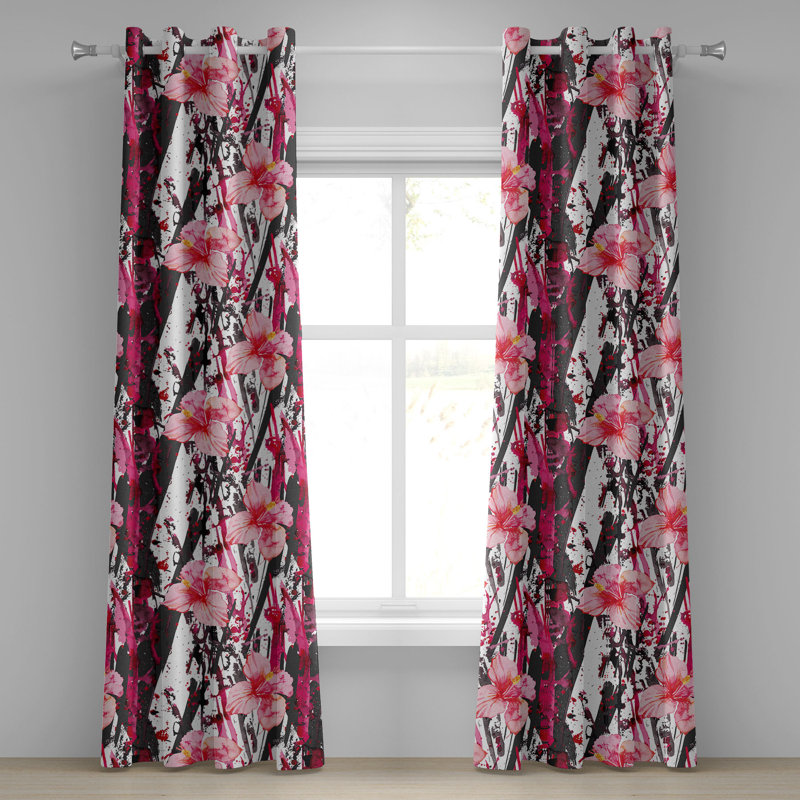 Red Barrel Studio® Hibiscus, L 50 po x L 108 po