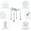 Bath Stool Shower Chair, 8 Height Levels Bath Chair From 38-55 Cm, Aluminium Legs & Non-slip Bath Seat For Indoor Shower, Lightweight And Slim Shower Stool For Seniors And Disabled People