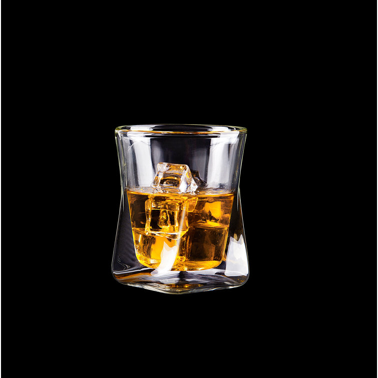 Moderna Artisan Series 10 oz Double Wall Whiskey Glasses – Set of 2