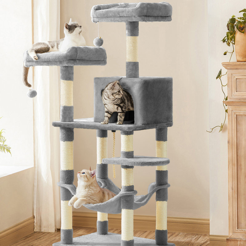 Tour à chat pour chats d'intérieur, Light Grey