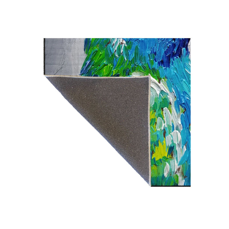 Tapis tissé multicolore Bird Sweet Base, Sous-tapis carré 3 pi 3 po inclus