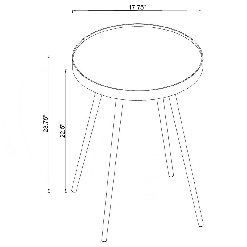 Ensemble de table basse et de table d'appoint 4 pièces Lymon Gold