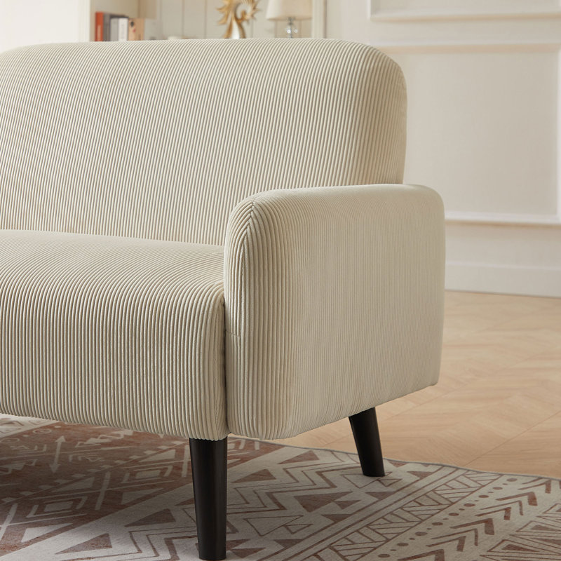 Small 2 Seat Loveseat For Small Space, Beige