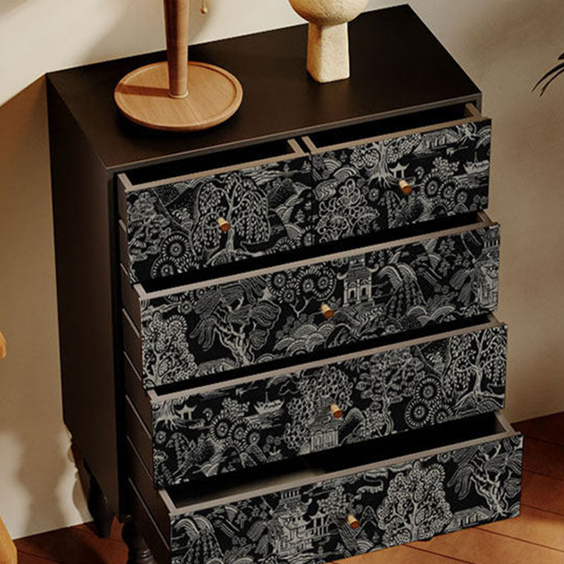 Vintage Solid Wood 5-Drawer Chest