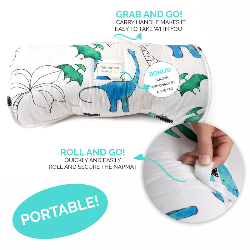 Tapis de saut pour enfant JumpOff Jo, Bleu Dino